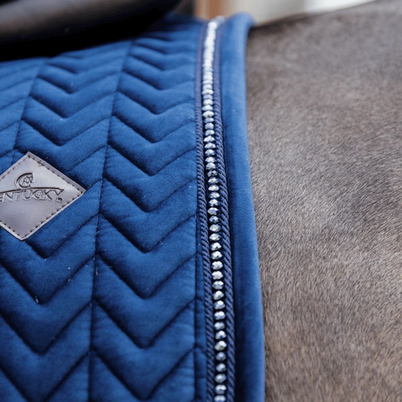 Kentucky Horsewear - Tapis de dressage Velvet Pearls marine | - Ohlala