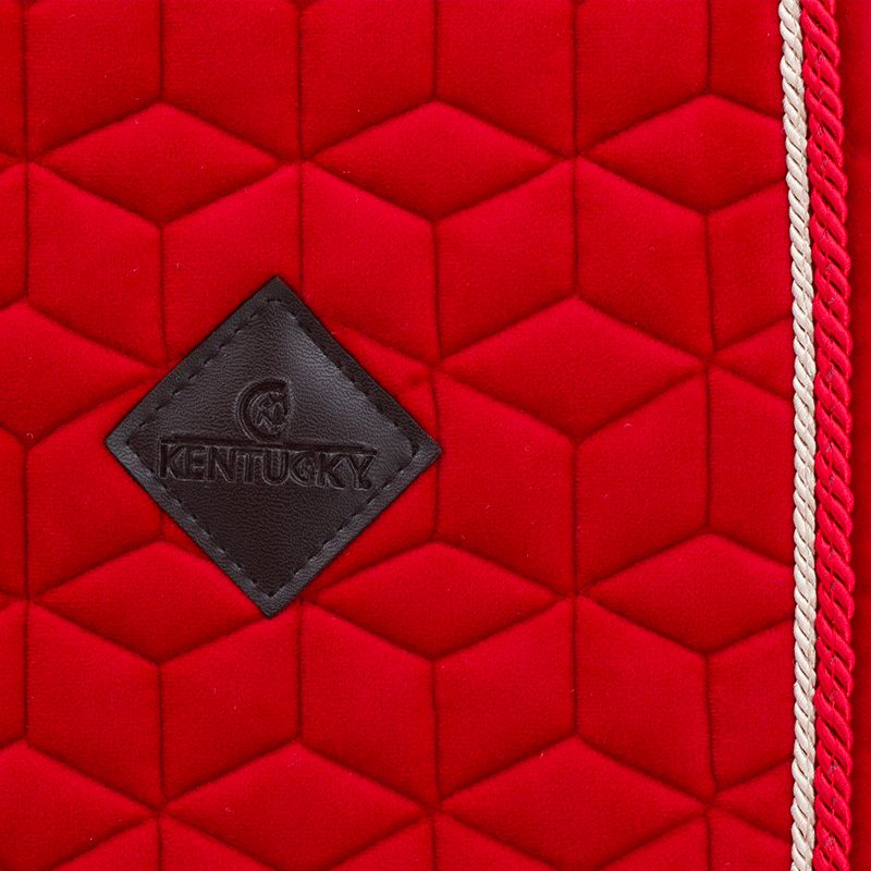 Kentucky Horsewear - Tapis de selle Velvet jumping Rouge | - Ohlala