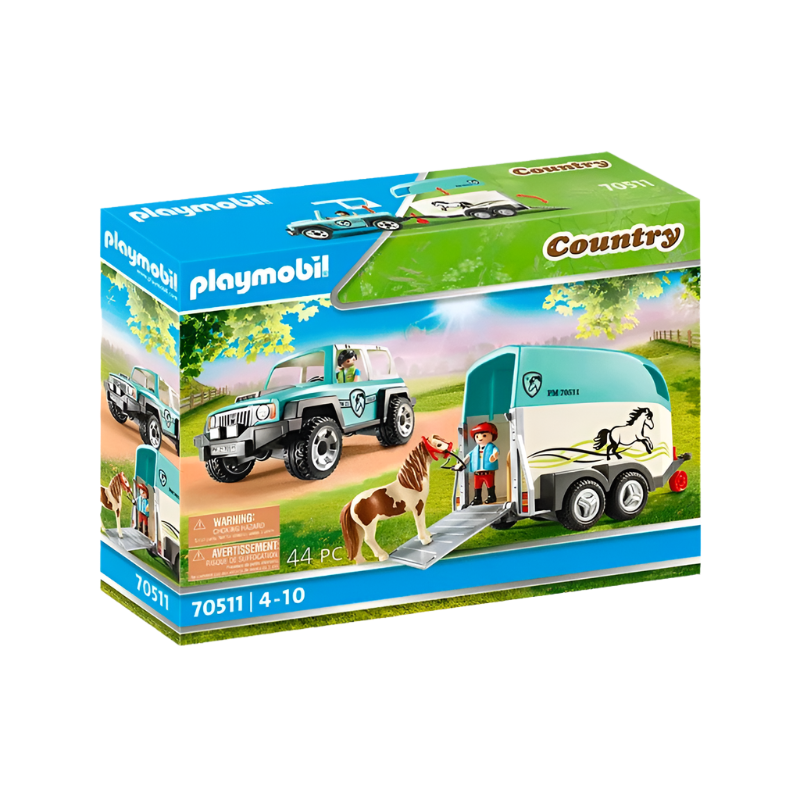 Playmobil - Pony car and van