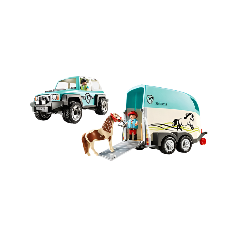 Playmobil - Pony car and van