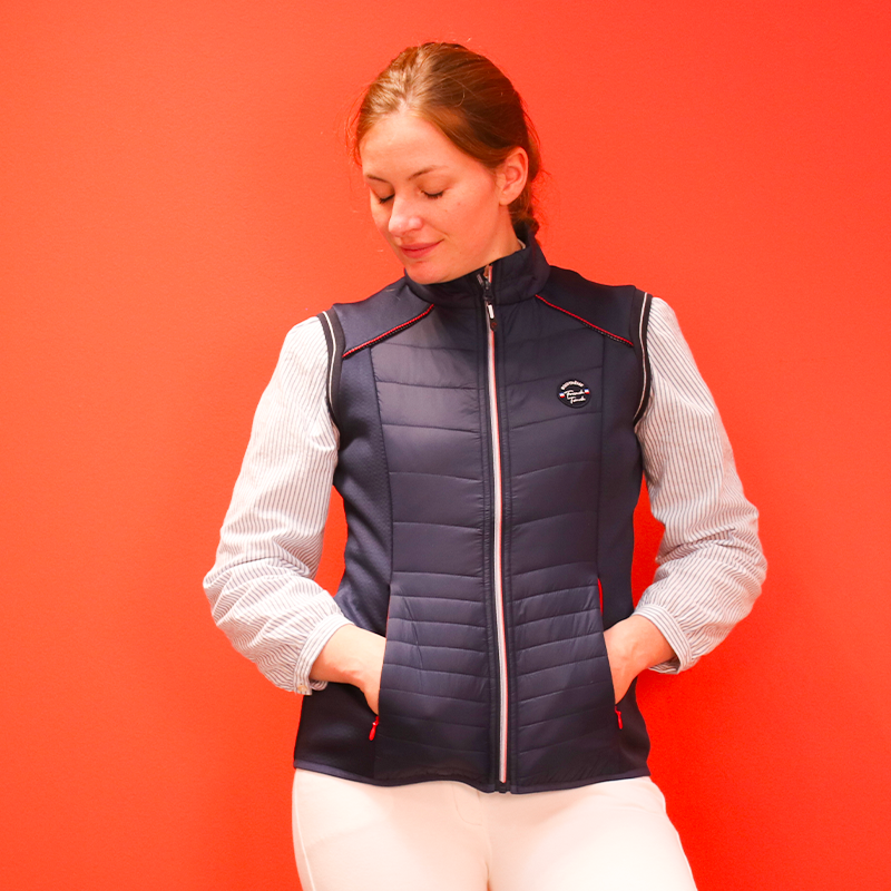 Equithème - Gilet femme sans manches Luna marine | - Ohlala