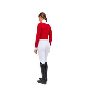 Cavalleria Toscana - Polo manches longues femme Hunter rouge | - Ohlala