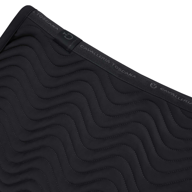 Cavalleria Toscana - Tapis de selle Double Orbit Wave Quilted noir | - Ohlala