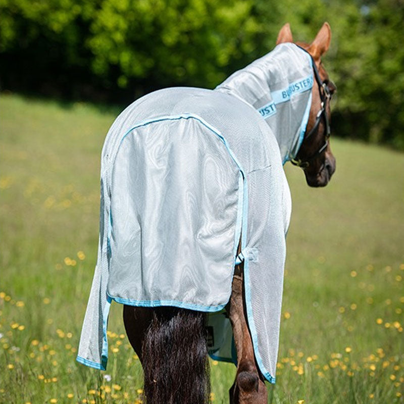 Horseware - Couverture anti-mouches Amigo AmECO bug buster argent/ bleu clair | - Ohlala