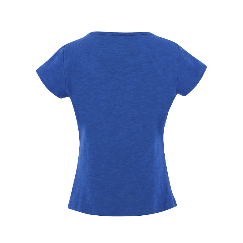 Equithème - T-shirt à manches courtes enfant Claire bleu monaco | - Ohlala