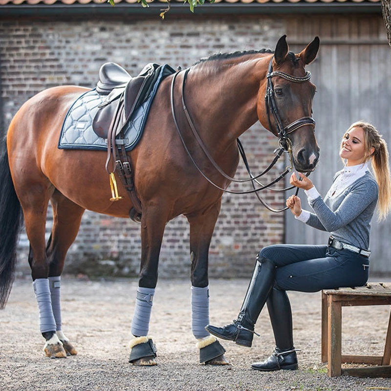 Equestrian Stockholm - Bandes de polo Crystal grey (x4) | - Ohlala