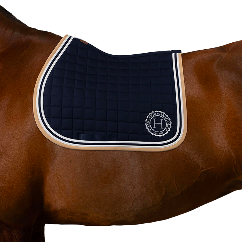 Harcour - Tapis de selle Soft marine et sable | - Ohlala