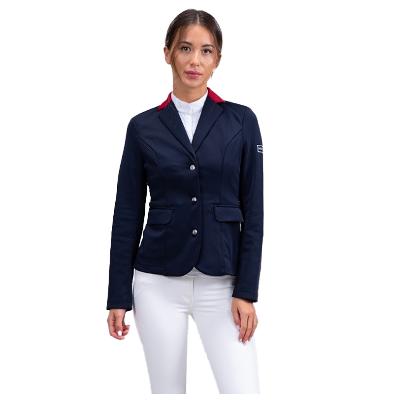 Harcour - Veste de concours femme Jaly Rider France marine | - Ohlala