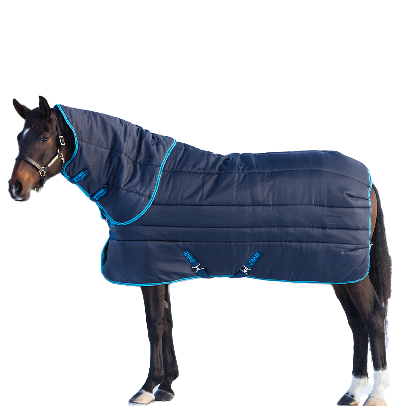 Horseware - Couverture de box Amigo Insulator Plus Super Heavy avec couvre-cou marine/ bleu électrique 550g | - Ohlala