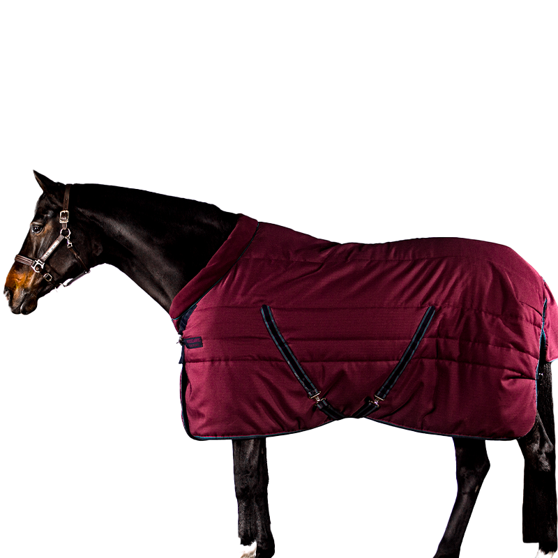 Horseware - Couverture de box Rambo Cosy Stable bordeaux/ marine 200g | - Ohlala