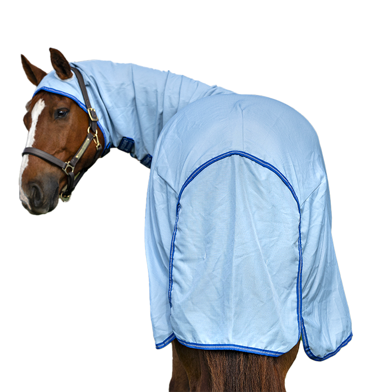 Horseware - Couverture d'extérieur anti-mouches Amigo Ripstop Hoody bleu foncé/ argent | - Ohlala