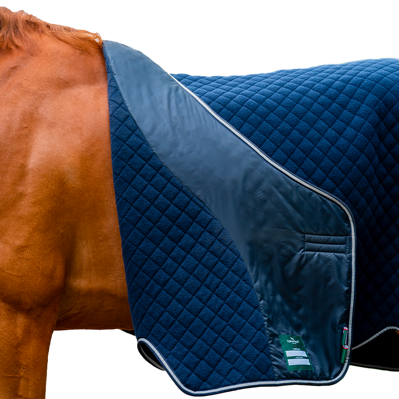 Horseware - Couverture séchante Autumn Cooler marine/ argent 100g | - Ohlala