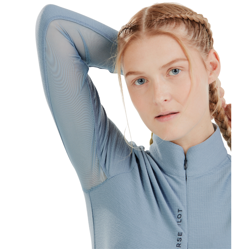 Horse Pilot - Baselayer femme manches longues Suntech ashley blue | - Ohlala