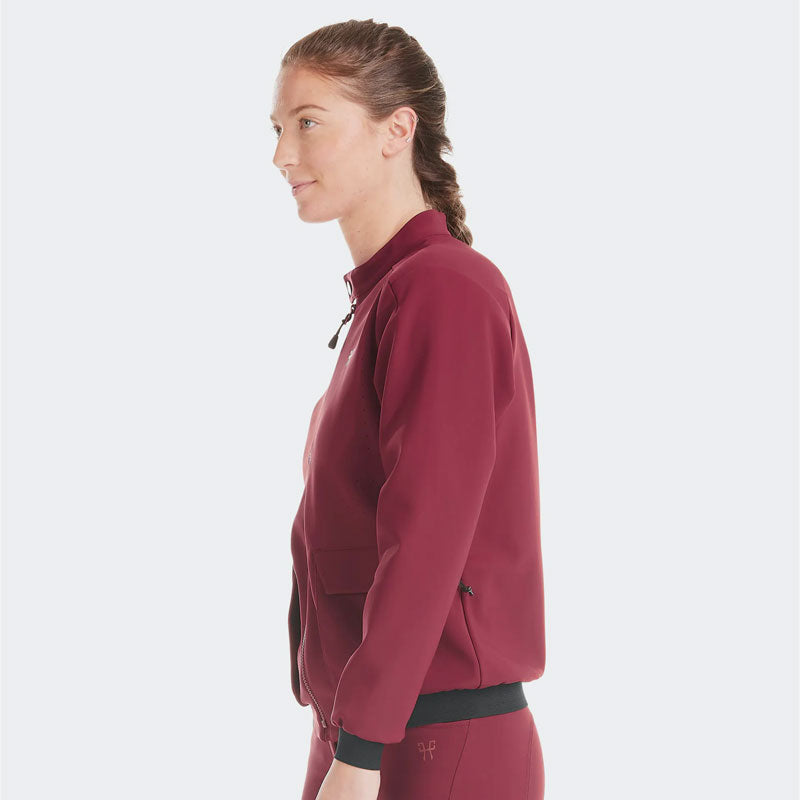 Horse Pilot - Veste femme Teddy rouge foncé | - Ohlala