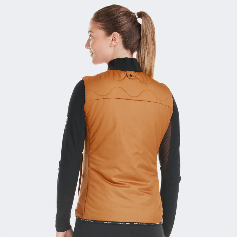 Horse Pilot - Veste sans manches femme marron doré | - Ohlala