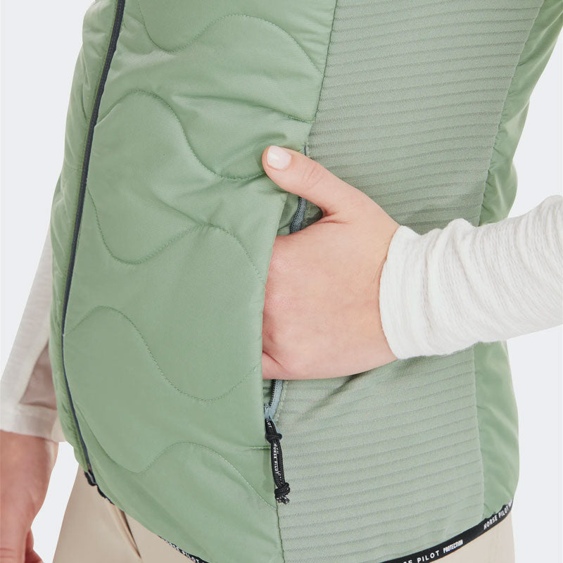 Horse Pilot - Veste sans manches femme vert doux | - Ohlala