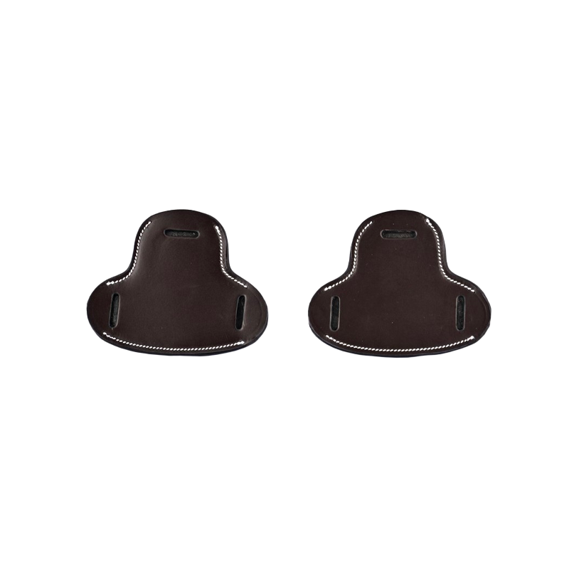 Jump'In - Protection pour hackamore petites branches plates en cuir havane | - Ohlala