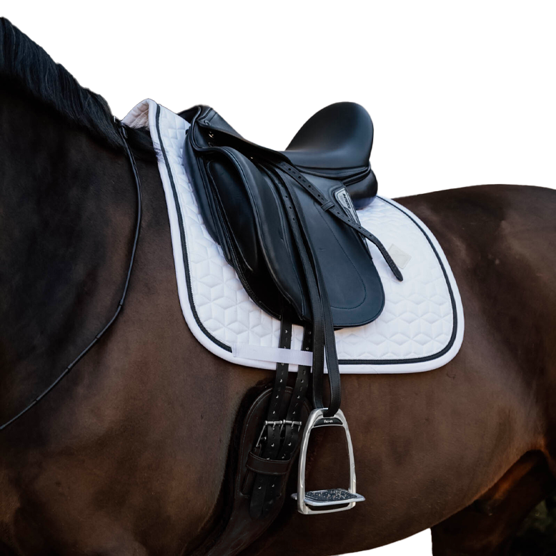 Kentucky Horsewear - Tapis de dressage Glitter Rope blanc et noir | - Ohlala