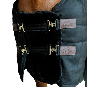Kentucky Horsewear - Extension de poitrail mouton vegan 2 boucles noir | - Ohlala