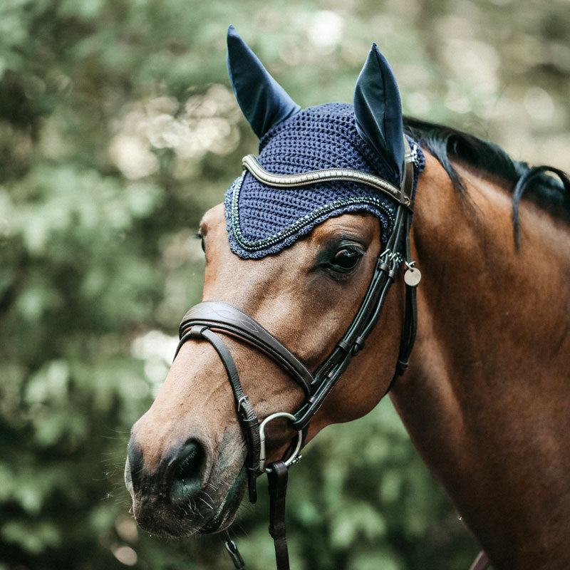 Kentucky Horsewear - Bonnet long Stone & Pearl marine | - Ohlala