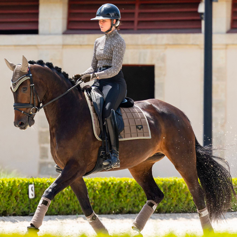 Lemieux - Tapis de dressage Square Loire Classique satin walnut | - Ohlala