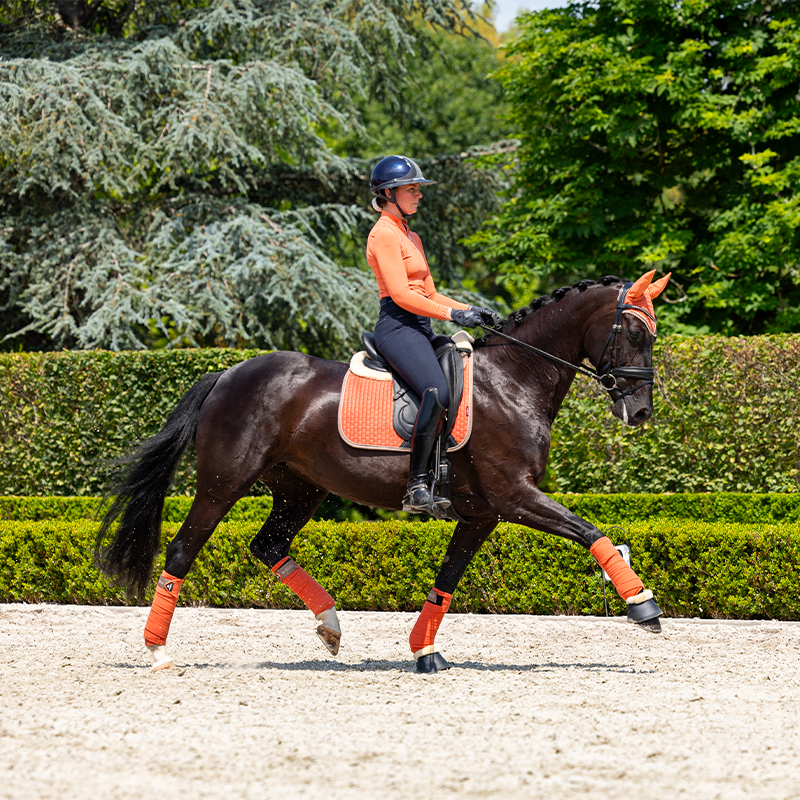 Lemieux - Tapis de dressage Square Suede Close Contact apricot | - Ohlala