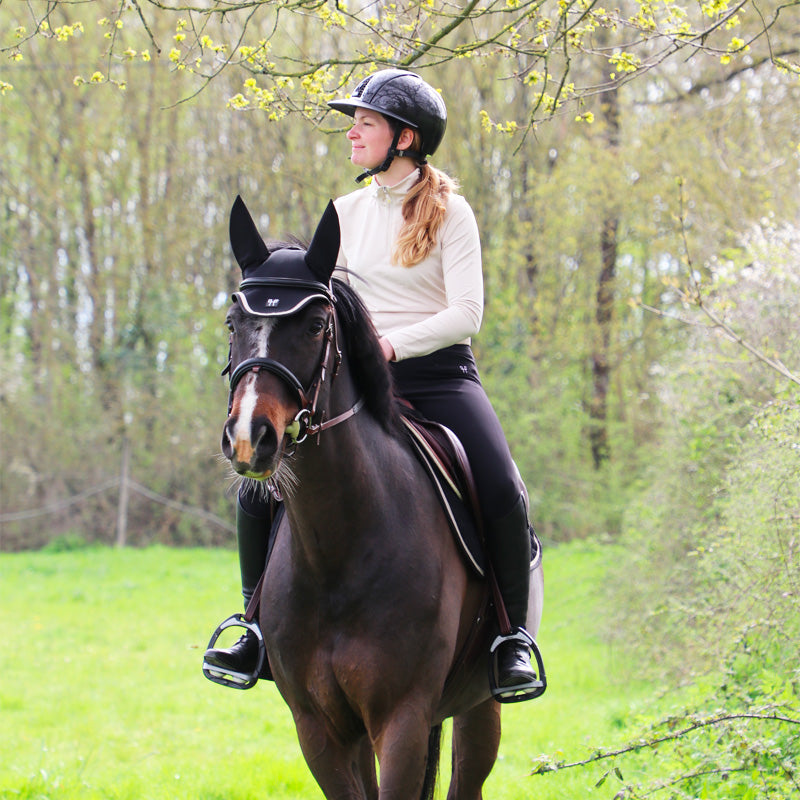 GEM Equitation - T-shirt technique manches longues Canberra beige | - Ohlala