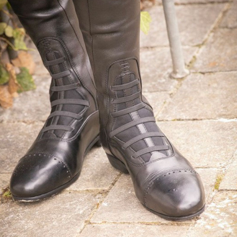 Pénélope Store - Bottes d'équitation Eclipse noir tige longue mollet slim | - Ohlala