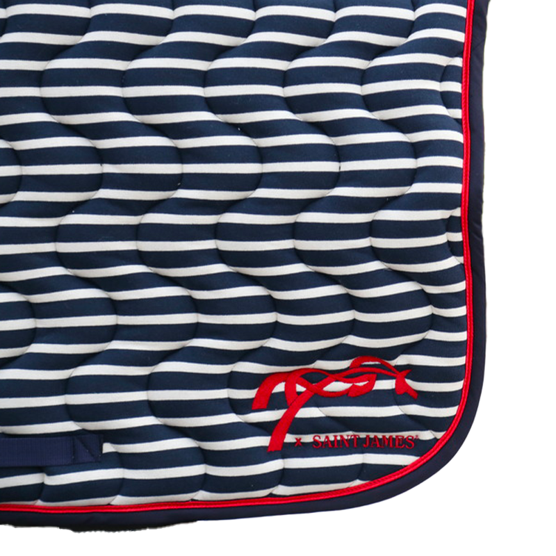 Pénélope Store - Tapis de selle Saint James marine rayé écru | - Ohlala