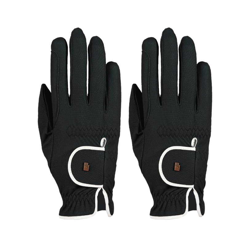 Roeckl - Gants d'équitation Lona noir/ blanc | - Ohlala