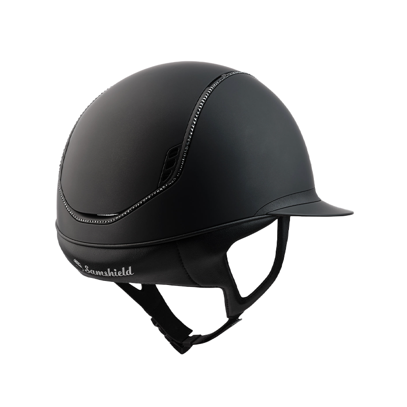 Samshield - Casque d'équitation Miss Shield 2.0 Shadowmatt  noir 300 Swaroski | - Ohlala