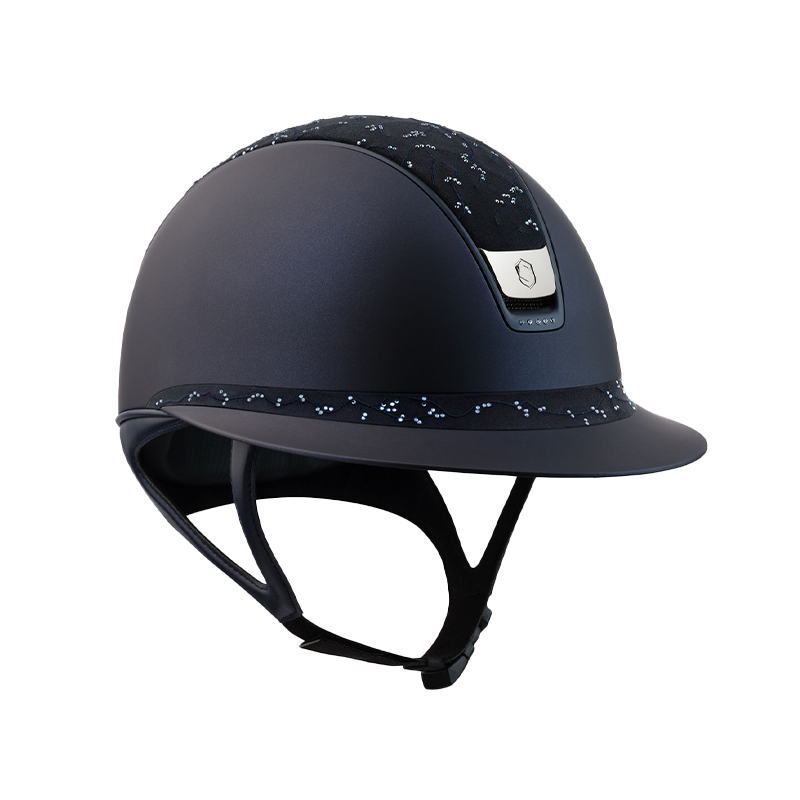 Samshield - Casque Miss Shield 2.0 Shadowmatt  bleu Crystal Leaf 5 Swaroski | - Ohlala