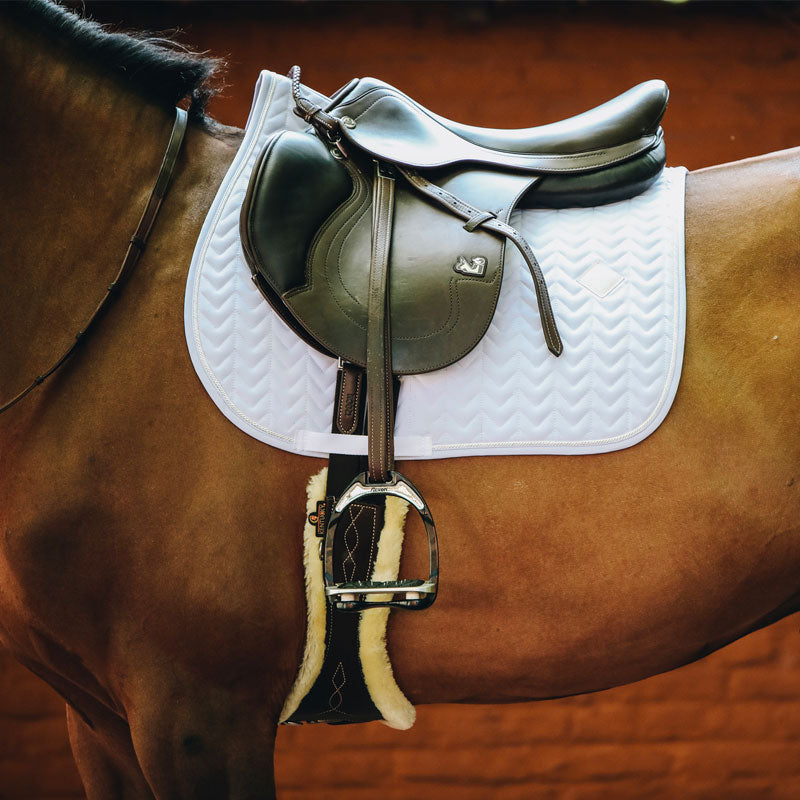 Kentucky Horsewear - Tapis de selle Fishbone Blanc | - Ohlala