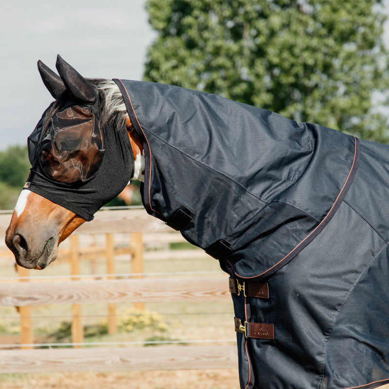 Kentucky Horsewear - Couverture combo anti-mouches et imperméables marine | - Ohlala