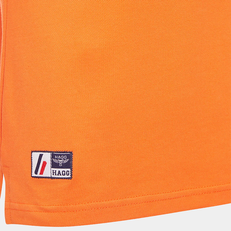 Hagg - Polo manches courtes homme orange/ bleu roi | - Ohlala