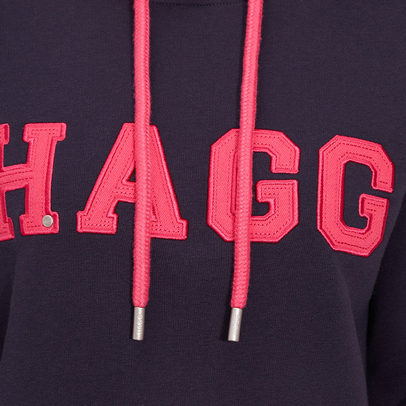 Hagg - Sweat à capuche femme marine/ fuchsia | - Ohlala