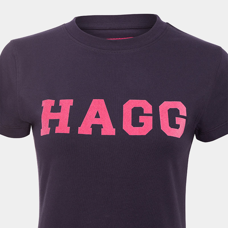 Hagg - T-shirt manches courtes femme marine/ fuchsia | - Ohlala