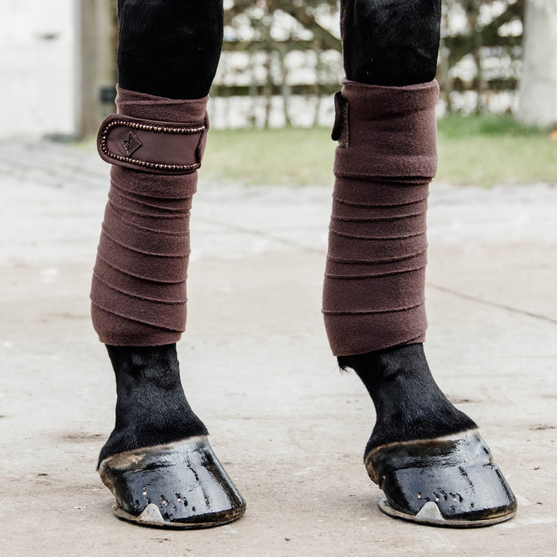 Kentucky Horsewear - Bandes de polo pearls marron (x4) | - Ohlala