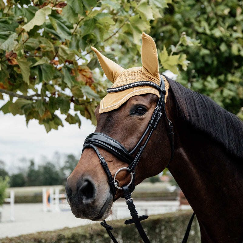 Kentucky Horsewear - Bonnet Wellington velvet moutarde | - Ohlala