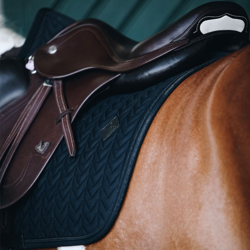 Kentucky Horsewear - Tapis de selle Fishbone noir | - Ohlala