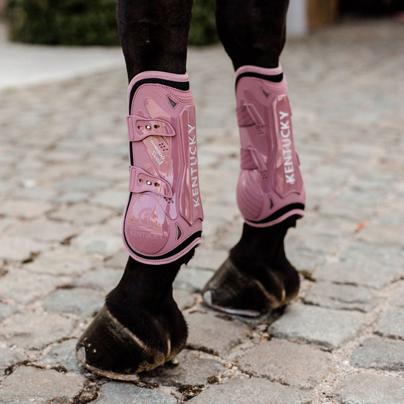 Kentucky Horsewear - Guêtres ouvertes Bamboo Elastic vieux rose | - Ohlala