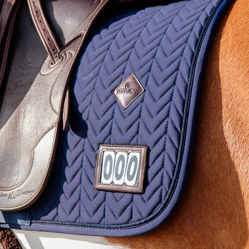 Kentucky Horsewear - Tapis de dressage fishbone marine | - Ohlala