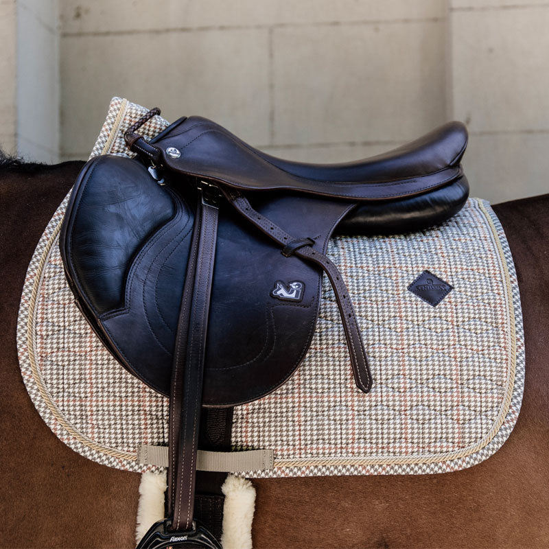 Kentucky Horsewear - Tapis de selle Pied de Poule beige | - Ohlala