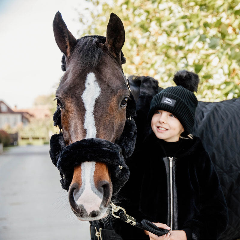 Kentucky Horsewear - Licol de transport mouton noir | - Ohlala