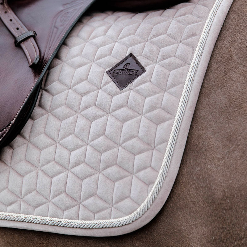 Kentucky Horsewear - Tapis de selle Basic Velvet jumping beige | - Ohlala